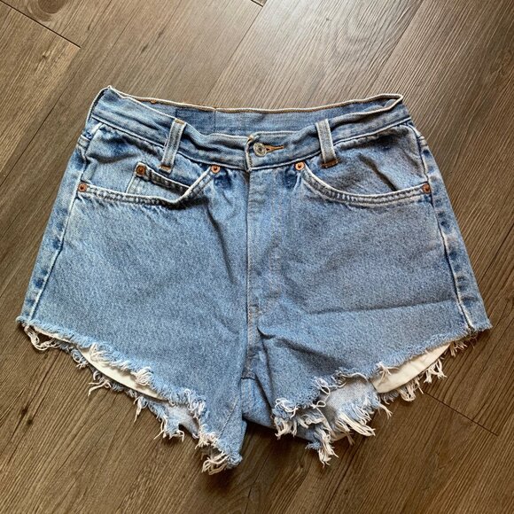 Vintage Levi's orange tab cutoff denim shorts - Picture 1 of 6